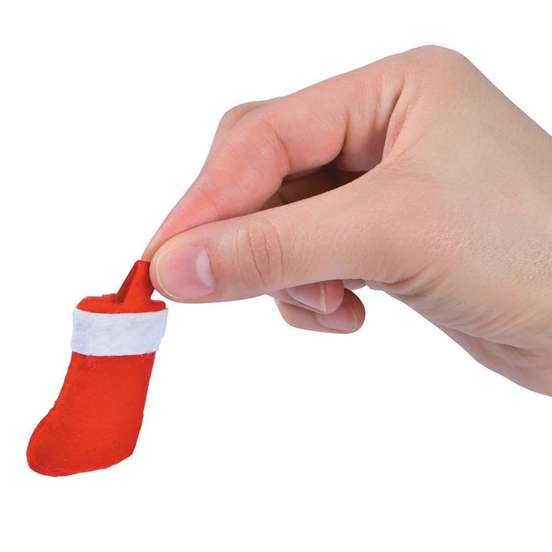 Fun Express Mini Christmas Stockings â€“ Holiday Craft Supplies for Kids â€“ DIY Projects Gift Tags Ornaments Fun Home Activities â€“ Perfect for Holiday Parties & Stocking Stuffers â€“ Red & Green 24 Pieces - Image 3